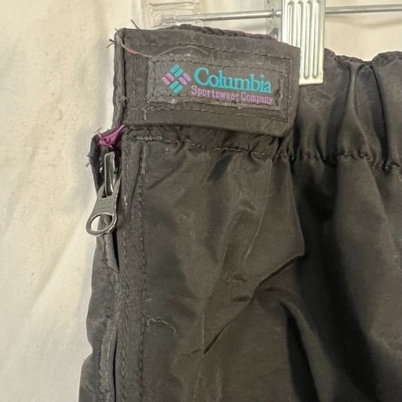 COLUMBIA Black Purple Reversible Ski Pants Snowboard SIDE ZIP Women Large - Picture 6 of 11